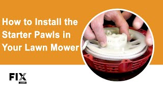 LAWN MOWER REPAIR How to Install the Starter Pawls in Your Lawn Mower  FIXcom [upl. by Vasya361]