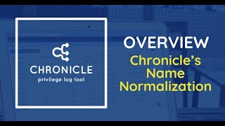 Discover Chronicles Name Normalization [upl. by Ssur]