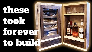 Cigar Humidor amp Whiskey Cabinet Dove Tail Build [upl. by Dacy]