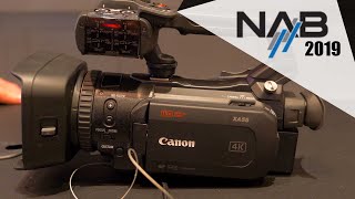 Canon XA40 XA50 XA55  NAB 2019 [upl. by Aynnek]