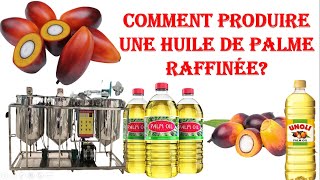 Comment produire une huile de palme rafinée [upl. by Eelytsirk]