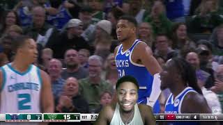 Hornets vs Bucks Full Highlights Reaction [upl. by Nireil]