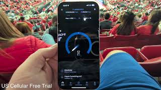 Speed Testing All The Carriers  UScellular at Kohl Center [upl. by Nomrej]