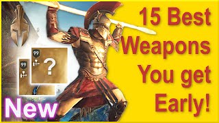 Assassins Creed Odyssey  15 Best Weapons You can get Early  Best Free Weapons  Best Free Armor [upl. by Glimp]