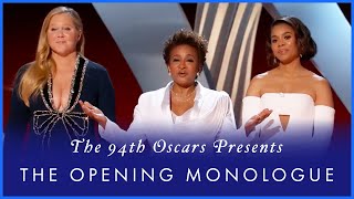 94th Oscars Opening Monologue with Regina Hall Amy Schumer and Wanda Sykes [upl. by Ettegirb617]