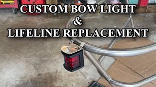 Contessa 26 Refit Ep55  Custom Bow Light and Lifelines [upl. by Sidoeht]