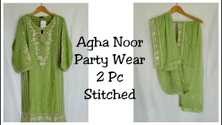 Agha Noor Stitched 2Pc Chiffon Heavily Embroidered [upl. by Birck915]