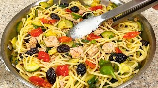 Dies ist ein so leckeres Spaghetti Rezept mit Thunfisch dass Sie lieben werden Leichte Rezept [upl. by Behka]