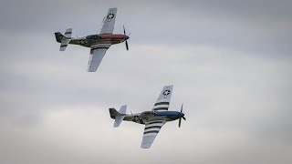 Two North American P51 Mustangs  Duxford Airshow 2024 [upl. by Dottie]