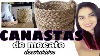 CANASTAS DE MECATE DECORATIVAS PASO A PASO 🧺❤️FÁCIL Y ECONÓMICO🌸 [upl. by Larue]