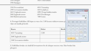 Företagsekonomi 1 Redovisning  Övningsuppgifter [upl. by Addis]