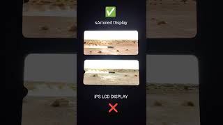 Lcd Display vs Super Amoled Display Comparison Black Colour Test shorts display smartphone [upl. by Ennoryt]