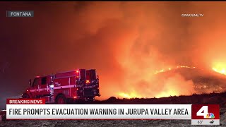 Canyon Crest Fire spreads in Riverside County [upl. by Rede]