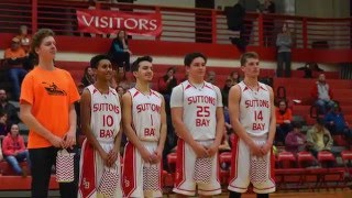 Suttons Bay Boys Basketball Senior Night Highlights 2016 [upl. by Hacker]