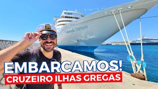 EMBARCAMOS EM CRUZEIRO PELAS ILHAS GREGAS Como é o navio Celestyal Olympia da Celestyal Cruises [upl. by Lubba]