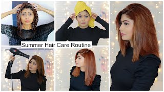 SUMMER HAIR CARE ROUTINE FOR SILKY STRONG AND SHINY HAIR  RINKAL SONI [upl. by Filipe629]