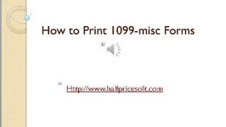 How to Print 1099 MISC Forms [upl. by Opiak]