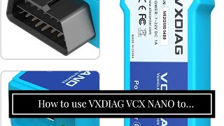 How to use VXDIAG VCX NANO to Program Ford F150 ECM [upl. by Denbrook]