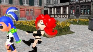 MMD Splatoon  When Octoling kick Inkling  xD [upl. by Gillett886]