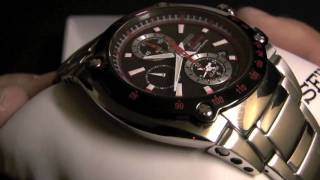 Seiko Sportura Watch SNA749P2 LE F1 Honda Racing Team Video Review [upl. by Nairad]