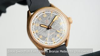 Zelos Swordfish Field 38mm Bronze Meteorite Preowned [upl. by Sesom]