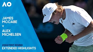 James McCabe v Alex Michelsen Extended Highlights  Australian Open 2024 First Round [upl. by Adner]