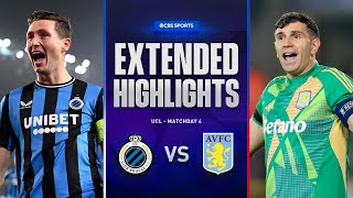 Club Brugge vs Aston Villa Extended Highlights  UCL League Phase MD 4  CBS Sports Golazo [upl. by Ahsinid]