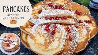 Recette PANCAKES Facile et Rapide  Recette Légère Inratable [upl. by Llewellyn332]