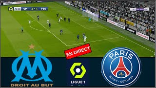 Olympique de Marseille vs Paris Saint Germain en direct Ligue1 Simulation football Gameplay PC [upl. by Chadabe279]