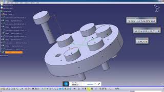 CATIA V5 ASSEMBLY TUTORIAL 3 PATTERN USE ASSEMBLY [upl. by Allbee]