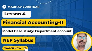 case study departmental account  Financial AccountingII NEP  BCom II semester [upl. by Morganica]