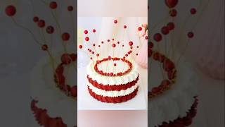 Simple cake design ❤️ easy decoration shortsfeed trending cake shorts decoration reels [upl. by Kcire78]