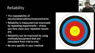 Reliability validity and accuracy [upl. by Eloc]