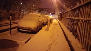 Le plessis Robinson chute de neige 07 02 2018 quartier du Pierrier et étang Colbert [upl. by Autum]