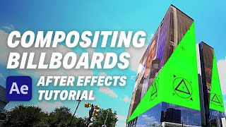 How to Compositing Billboards in After Effects Tutorial CC Power Pin Effect Tutorial [upl. by Akemak604]