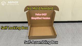 Vibrating Knife  Process SelfAssembling Box  Self Locking Box Simplified Version Fefco 0427 [upl. by Aelem584]