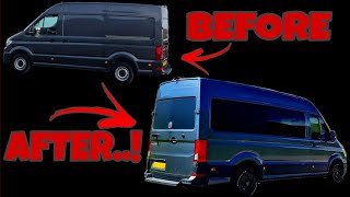 VW Crafter Campervan Build In Under 10 Mins [upl. by Zeuqram483]