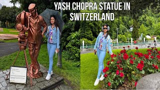 Yash chopra statue in SwitzerlandVLog 35 assamesevlogs switzerland internationaltrip interlaken [upl. by Tychon995]