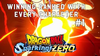 WINNING A RANKED MATCH WITH EVERY CHARACTER IN SPARKING ZERO Part 1 [upl. by Ahsiram]