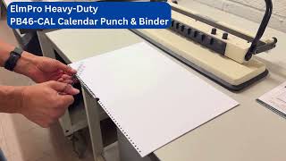 Elmpro PB46 CAL A2 A3 A4 A5 Wire Calendar Binding Machine Video [upl. by Mahgem]