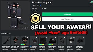 ITS HERE How To Sell Your Roblox Avatar For Robux But please avoid the quotfreequot ugc limiteds [upl. by Acinorev]