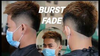 Pinoy Barber  burst fade  crispy line  Barberfreds [upl. by Nimsay]