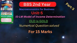 part3 of ISLM Model of income determination  BBS 2nd year  macroeconomics  numerical  exam [upl. by Gabriella]