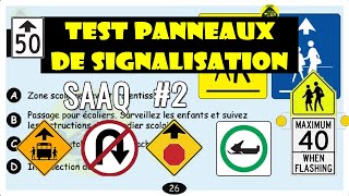 Examen théorique SAAQ Test panneaux de signalisation routière 2  Code de la Sécurité routière 2024 [upl. by Eilyac]