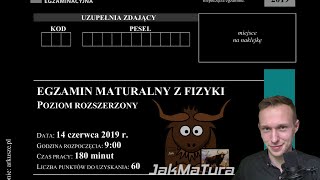 LajfTur Arkusz Matura 2019 Czerwiec  Matura Rozszerzona z Fizyki [upl. by Leonard189]