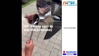 22quot 4Blade Propeller  Easy as Jam Suzukiready natalpowerboats suzukipropeller [upl. by Japeth]