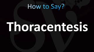 How to Pronounce Thoracentesis CORRECTLY [upl. by Dalia846]