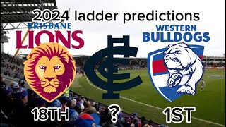 2024 AFL ladder predictions  Finals and awards [upl. by Eduj]