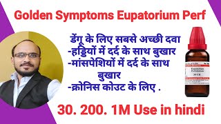 Eupatorium Perfoliatum Q30200 1M use in hindi Best medicine for Dengue  influenza chikungunya [upl. by Nyved]