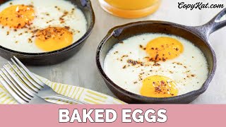 Baked or quotShirredquot Eggs  Learn to Cook [upl. by Dannica]